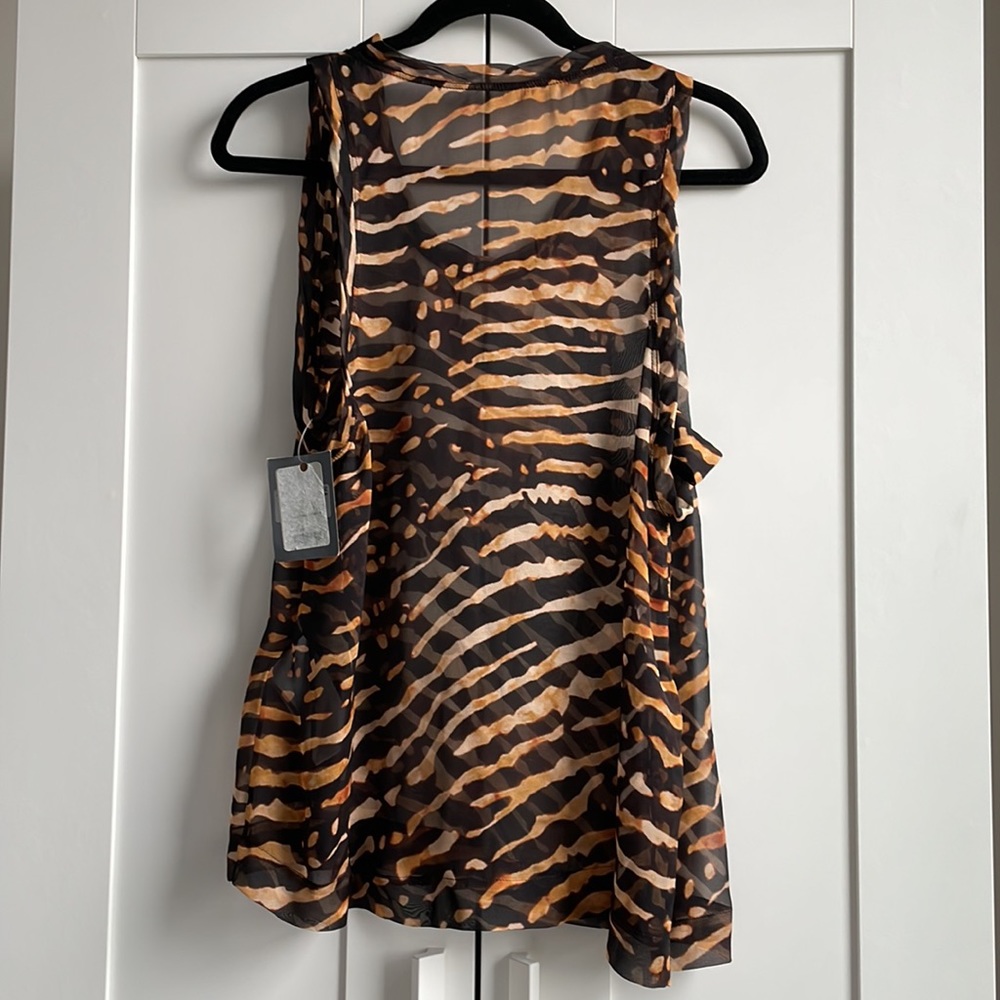 Tom Ford Sheer Animal Print Top - Picture 2 of 5